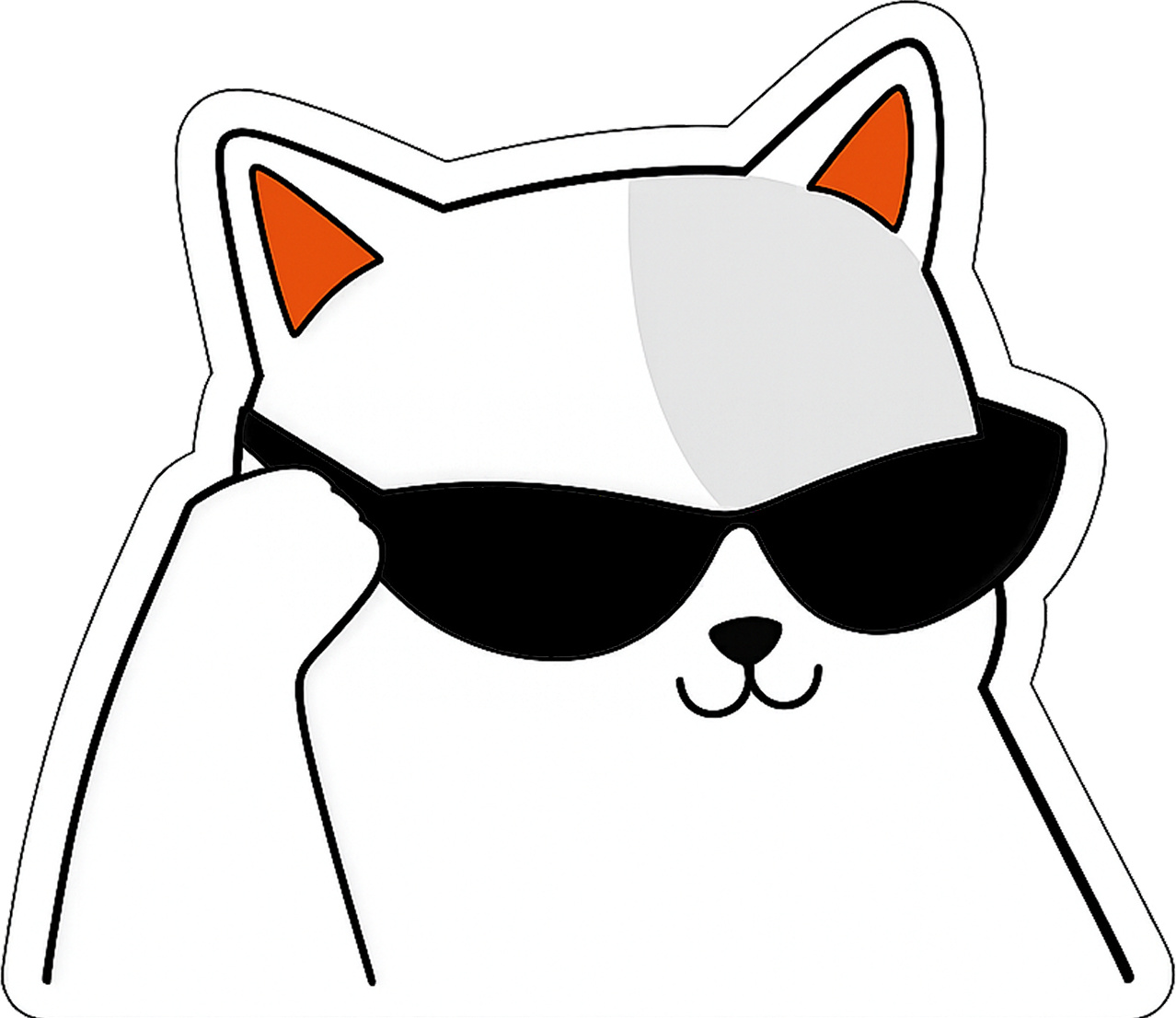 Purr Cat wearing sunglasses