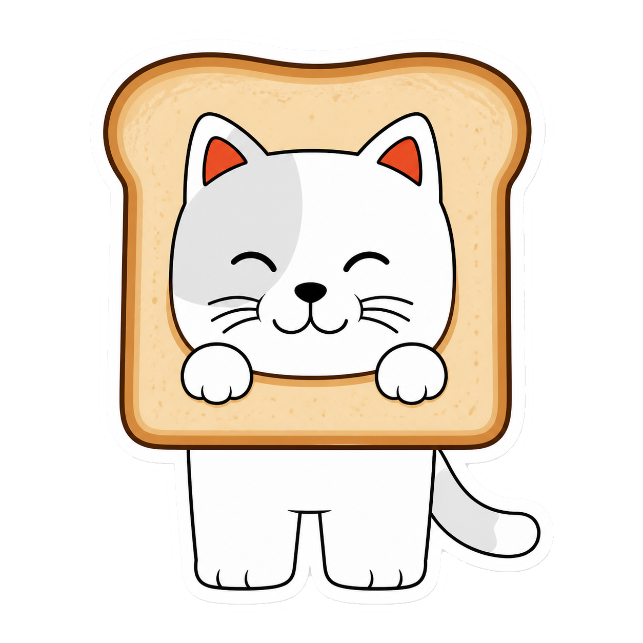 Purr Cat sticker 26: toast costume