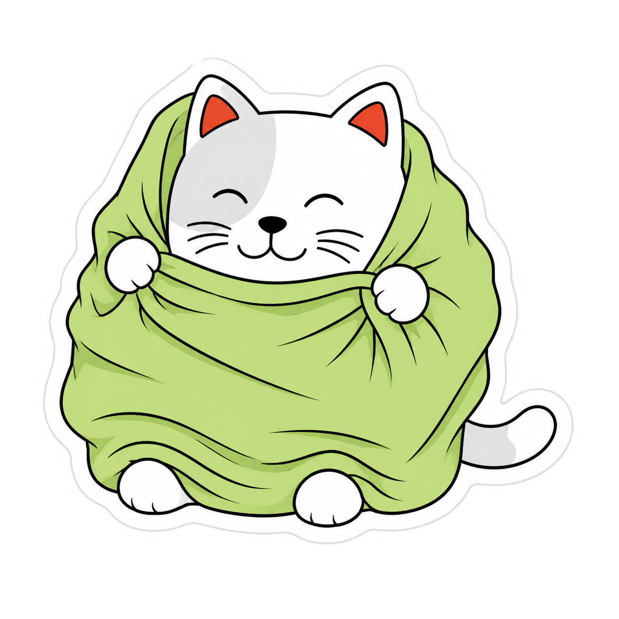 Purr Cat sticker 41: fitted sheet battle